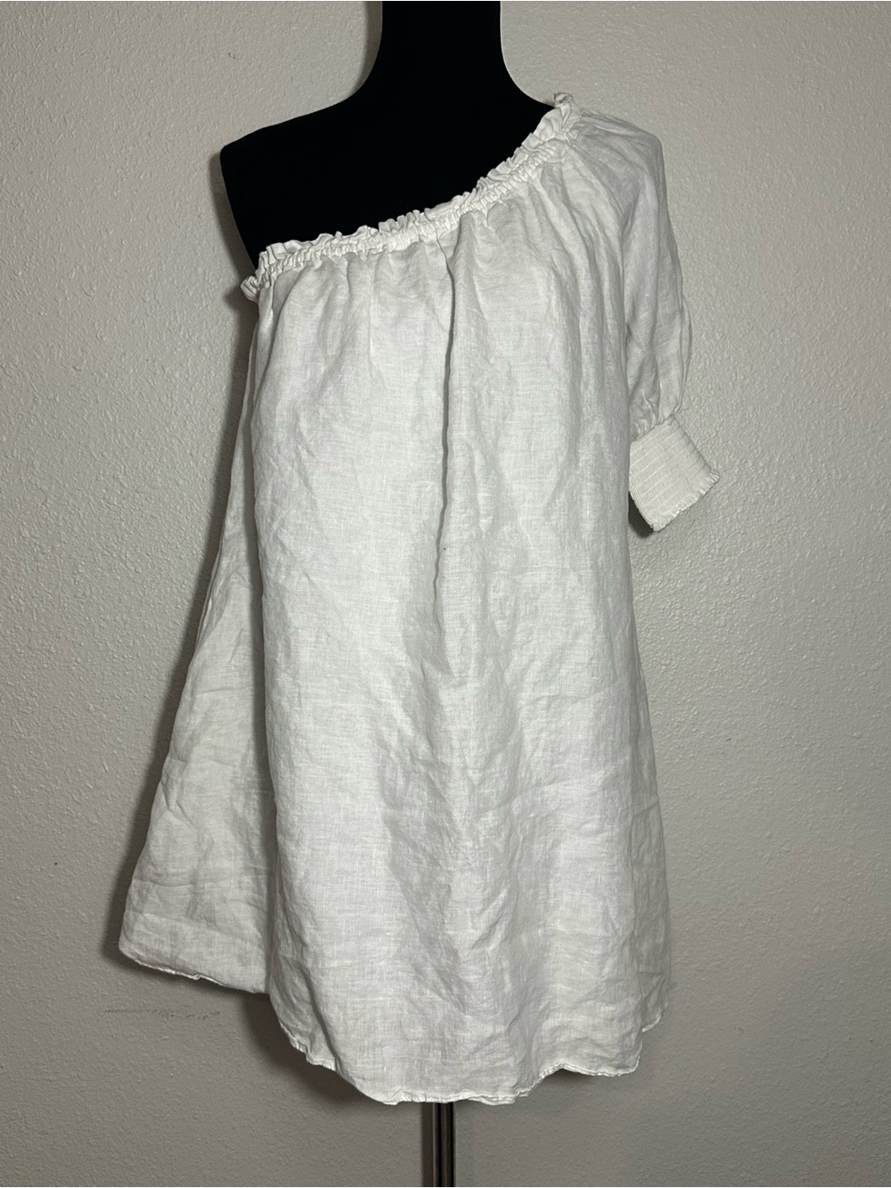 Forever New Cream One-Shoulder Top